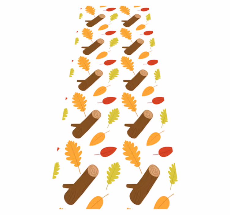 Tapete vinílico quarto árvores diferentes multicoloridas - TenStickers