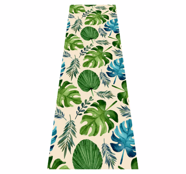 Tapete vinílico quarto padrão folhas verdes tropicais - TenStickers