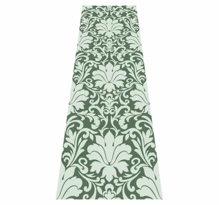 Tapete vinílico quarto verde esmeralda ornamental - TenStickers