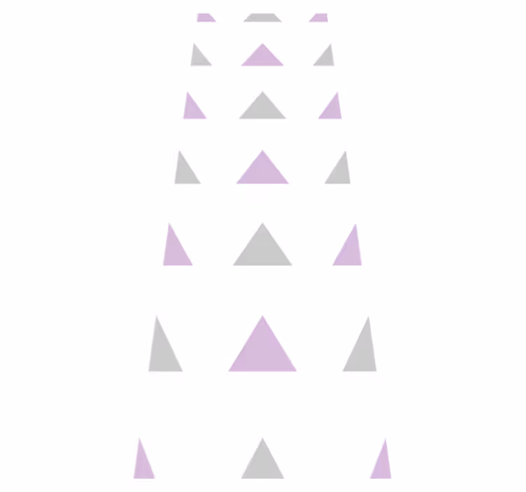 Tapete vinílico quarto triângulos cinza e roxo - TenStickers