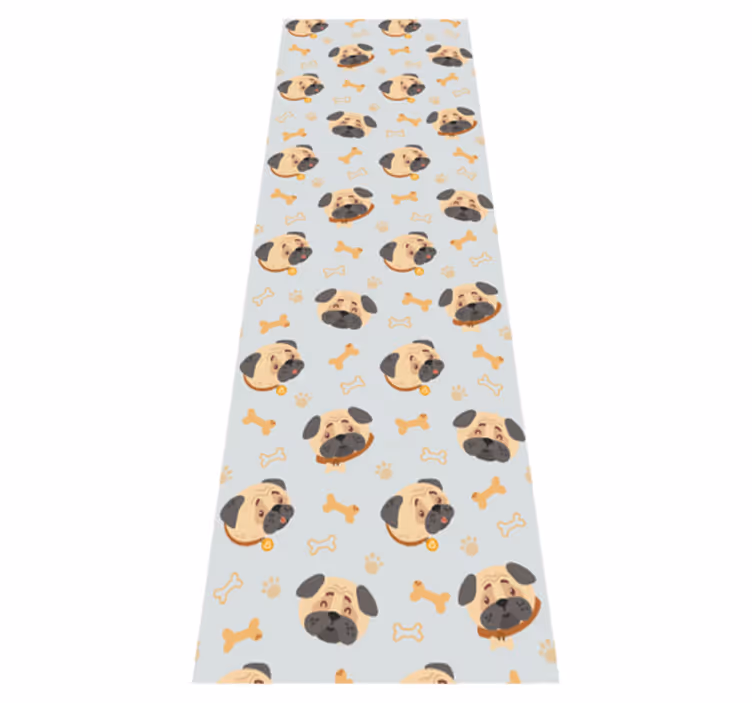 Tapete vinílico quarto padrão filhotes bulldog inglês - TenStickers