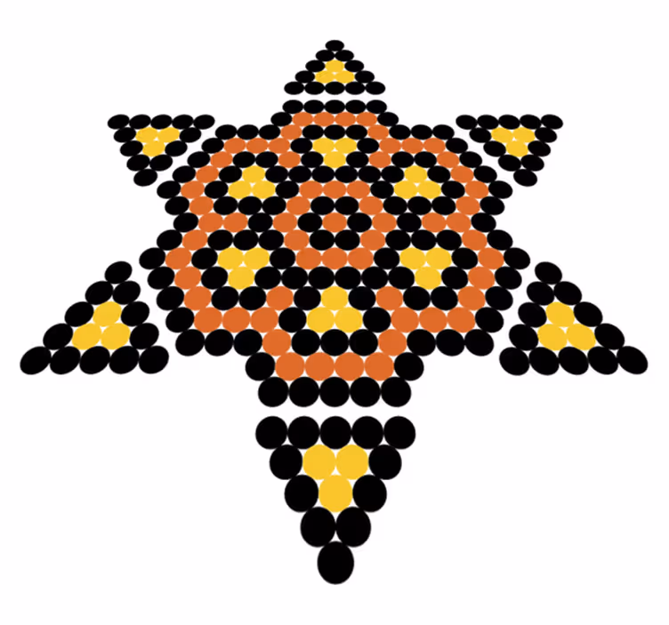 Tapete vinílico quarto sol huichol - TenStickers