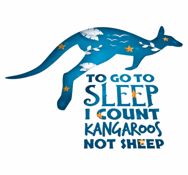 Tapete vinílico quarto canguru de sono - TenStickers