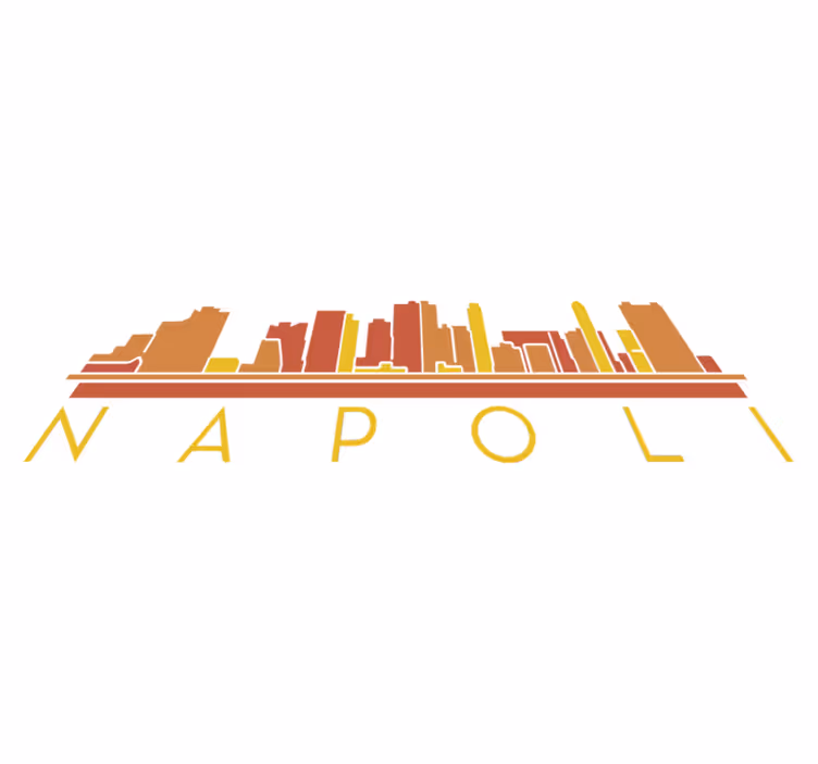Tapete vinílico quarto skyline de nápoles - TenStickers