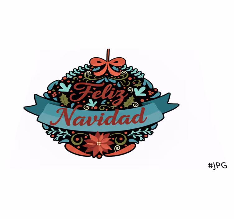 Tapete vinílico quarto natal feliz - TenStickers