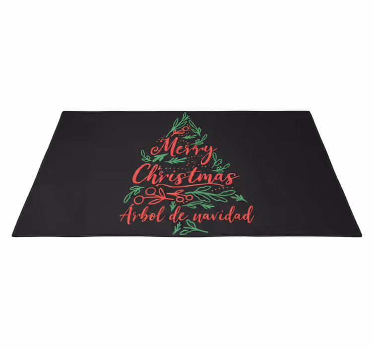 Tapete vinílico quarto Árvore de natal feliz natal - TenStickers