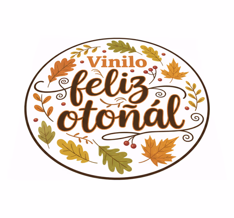 Tapete vinílico quarto folhas de outono - TenStickers