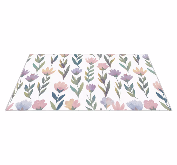 Tapete vinílico quarto adesivo de flores nórdicas - TenStickers