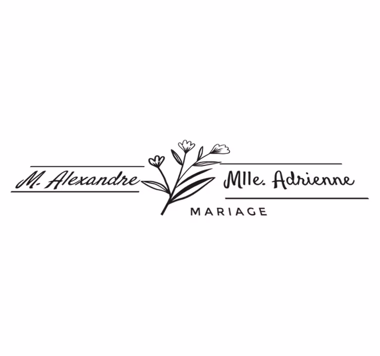 Tapete vinílico quarto decoração de parede casamento - TenStickers