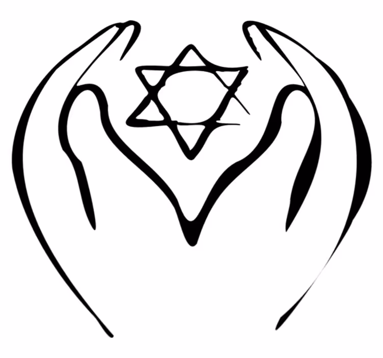 Tapete vinílico quarto estrela judaica - TenStickers