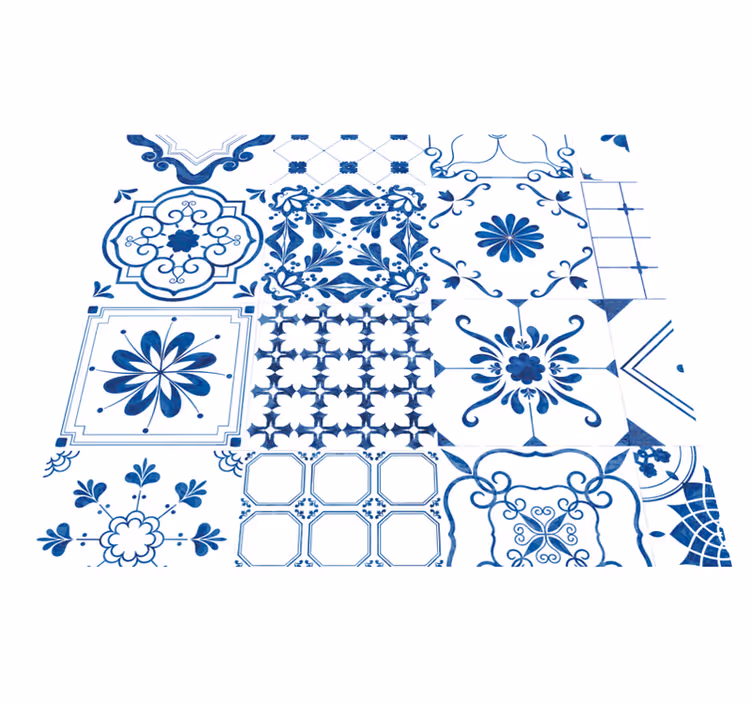 Tapete vinílico nórdico azulejos nórdicos - TenStickers