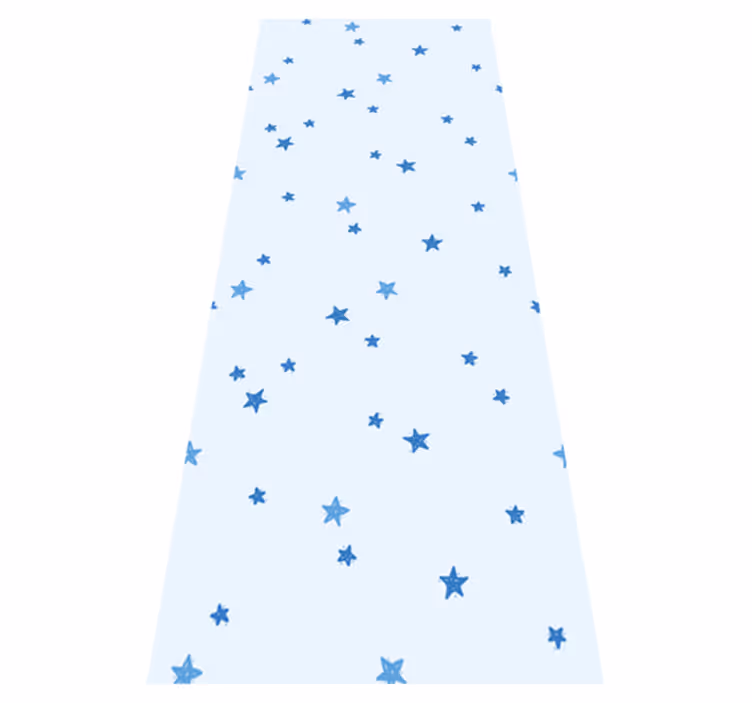 Tapete vinílico nórdico padrão estrelas azuis pastel - TenStickers