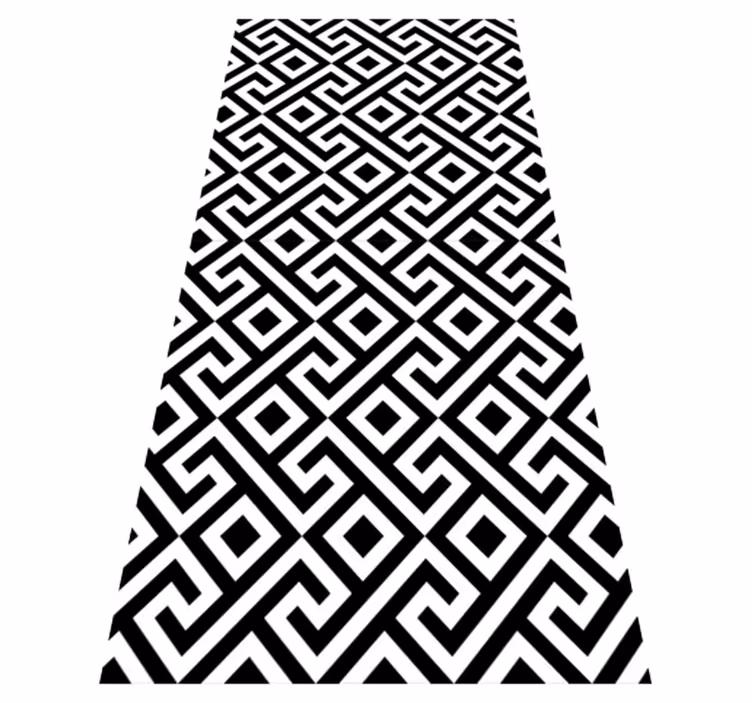 Tapete vinílico nórdico padrão geométrico preto e branco - TenStickers