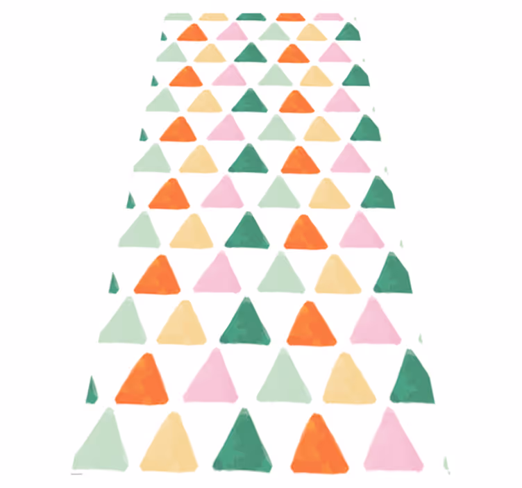 Tapete vinílico nórdico padrão triângulos pastel - TenStickers