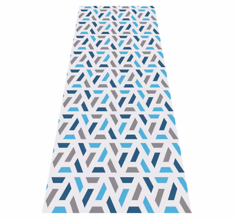 Tapete vinílico nórdico padrão geométrico azul e verde - TenStickers