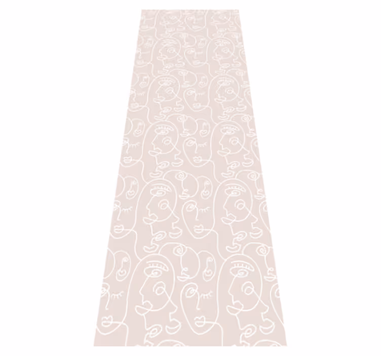 Tapete vinílico nórdico padrão rosa e branco - TenStickers
