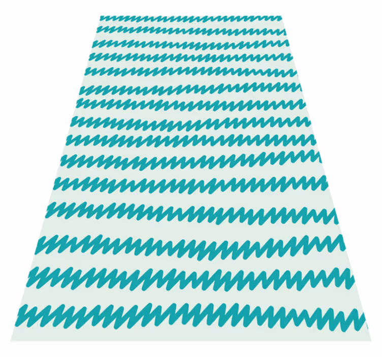 Tapete vinílico nórdico zig zag aquamarine e branco - TenStickers