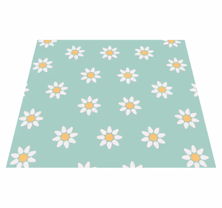 Tapete vinílico natureza padrão margarida infantil - TenStickers
