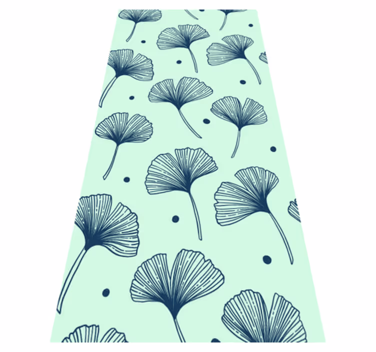 Tapete vinílico natureza papel de parede floral azul - TenStickers