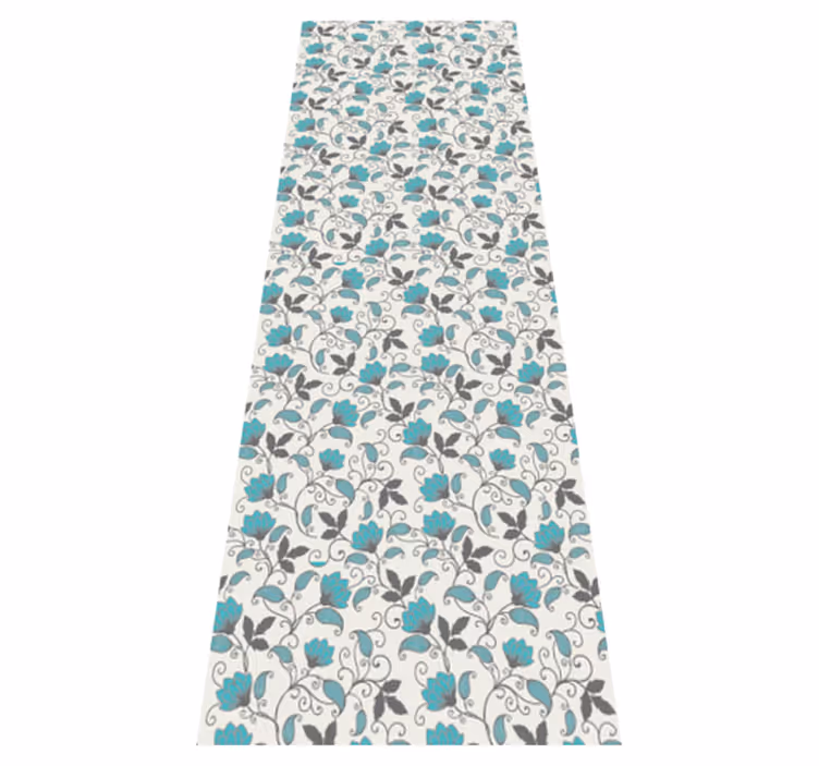 Tapete vinílico natureza flor de lótus teal - TenStickers