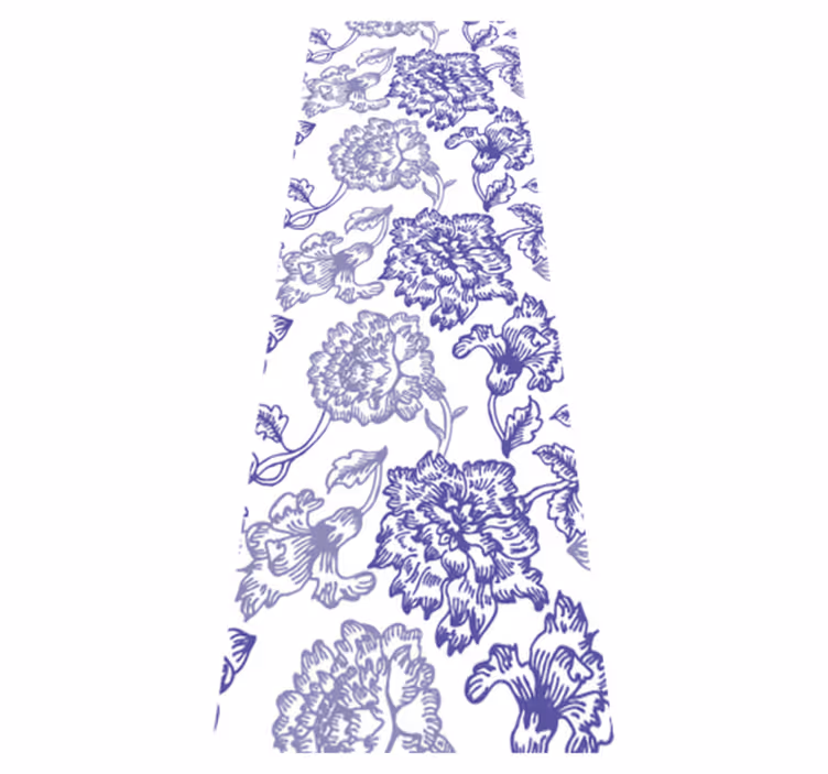 Tapete vinílico natureza padrão floral roxo suave - TenStickers