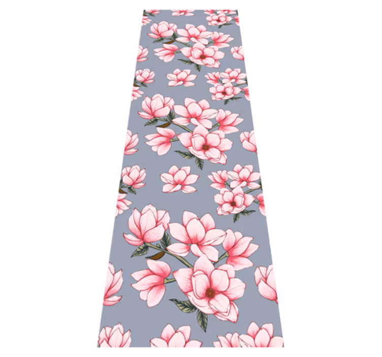 Tapete vinílico natureza três lindas flores de magnólia - TenStickers