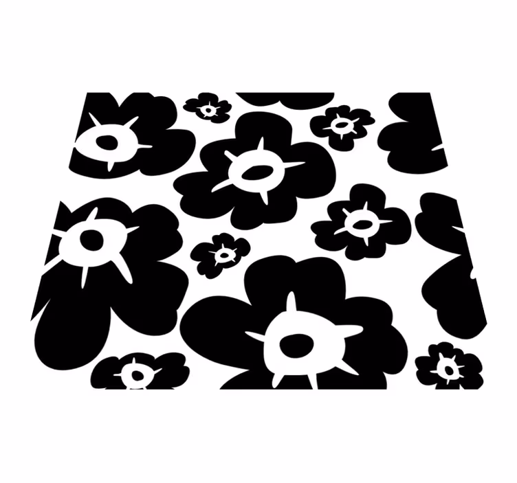 Tapete vinílico natureza papoila negra - TenStickers