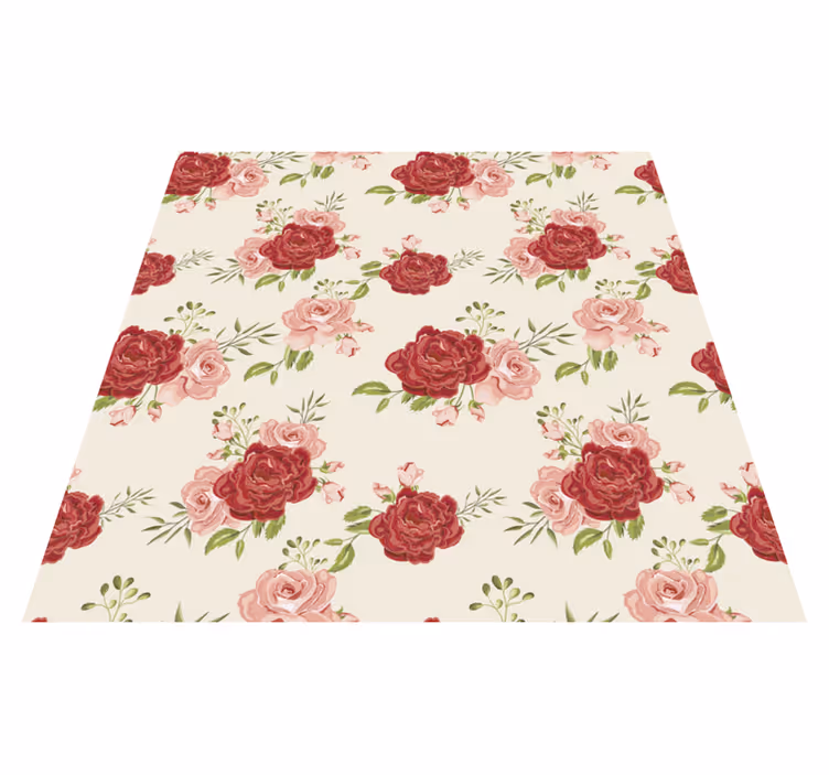 Tapete vinílico natureza rosas graciosas - TenStickers