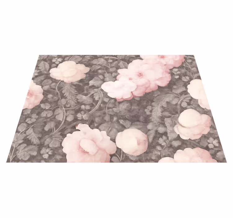 Tapete vinílico natureza flor de linho vintage - TenStickers