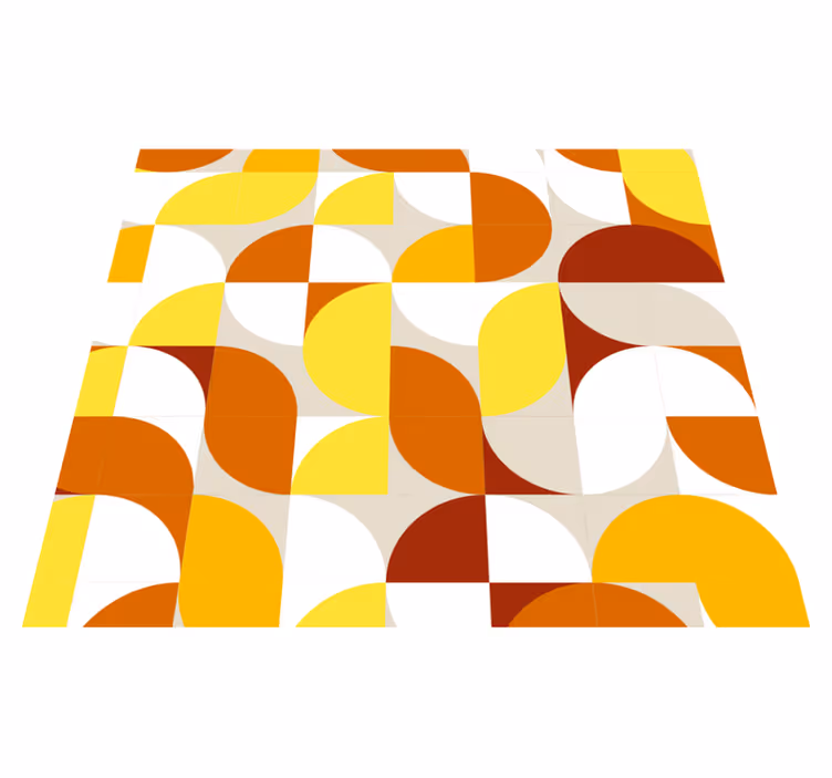 Tapete vinílico vintage laranja e amarelo - TenStickers