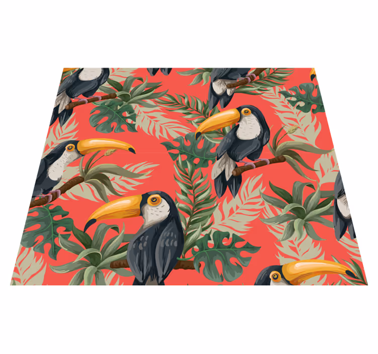 Tapete vinílico de animais toucans tropicais da parati - TenStickers