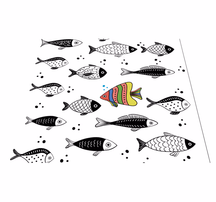 Tapete vinílico de animais contrafluxo - TenStickers