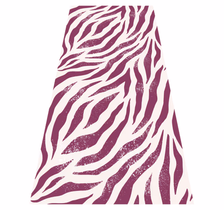 Tapete vinílico de animais padrão zebra roxa e branca - TenStickers