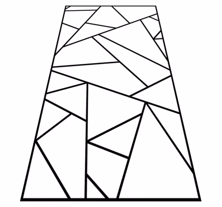 Tapete vinílico moderno com linhas geométricas pretas - TenStickers