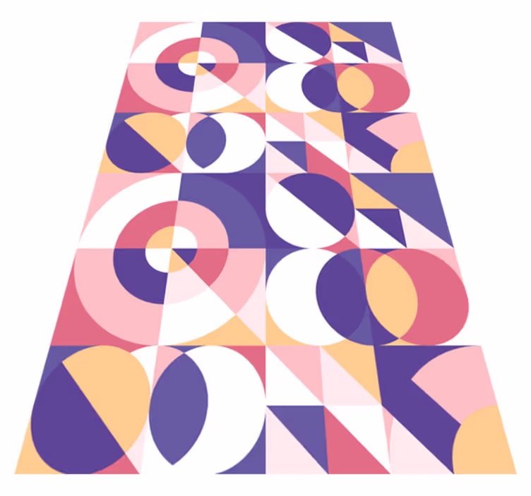Tapete vinílico moderno arte geométrica abstrata - TenStickers