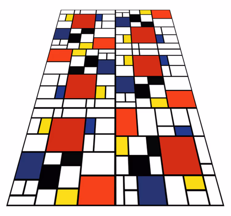 Tapete vinílico moderno em blocos de cores abstratas - TenStickers