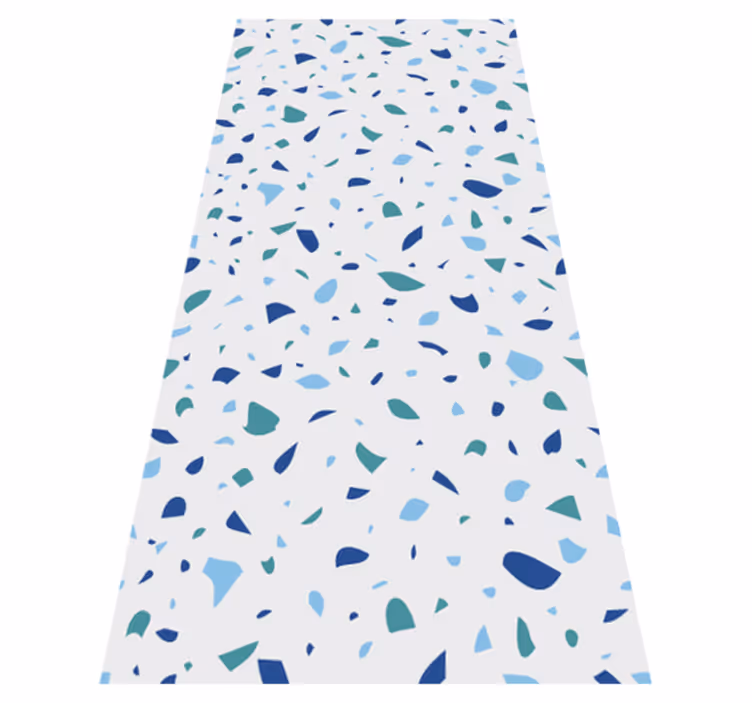 Tapete vinílico texturas em tons de azul terrazzo - TenStickers