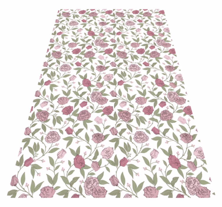 Tapete vinílico vintage rosas vintage em rosa pálido - TenStickers