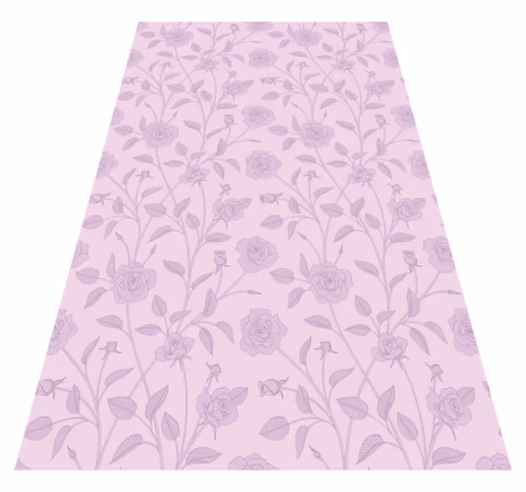 Tapete vinílico vintage rosas roxas em óleo - TenStickers