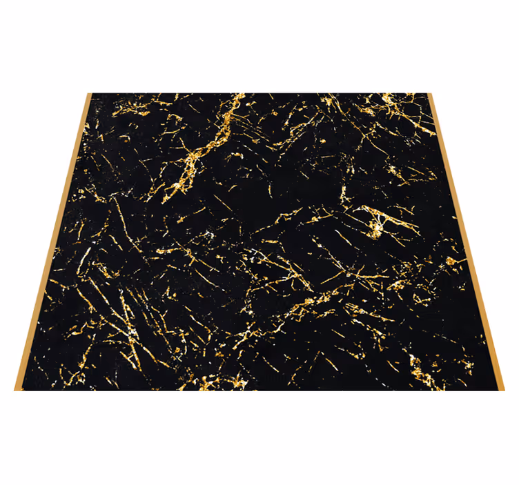Tapete vinílico texturas mármore preto e dourado - TenStickers