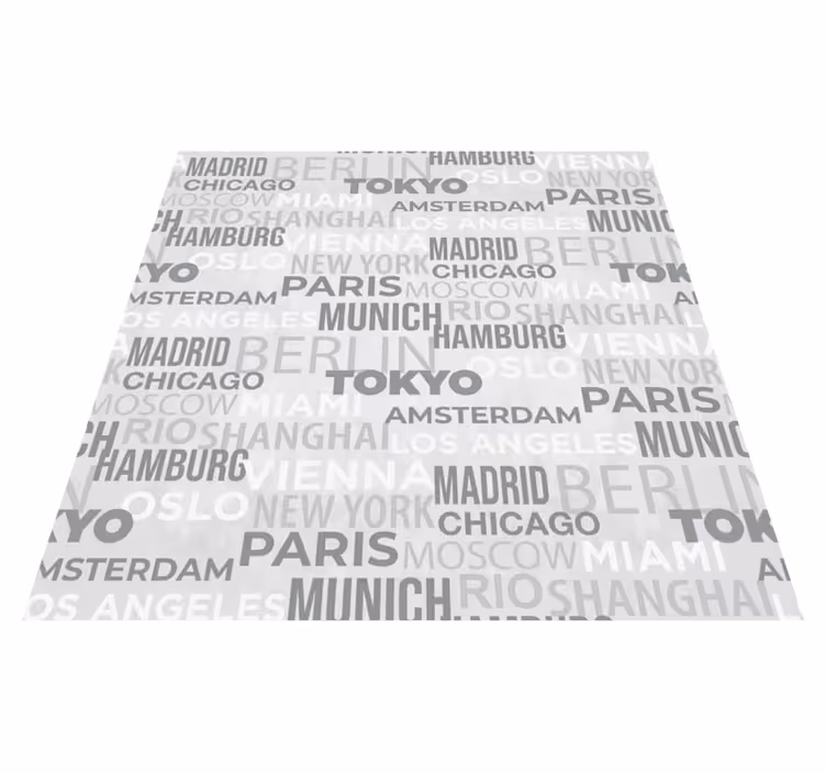 Tapete vinílico frases e textos cidades do mundo - TenStickers