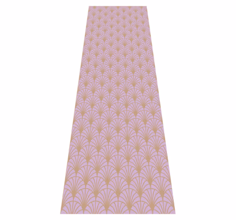 Tapete vinílico vintage padrão de escamas rosa e dourado - TenStickers