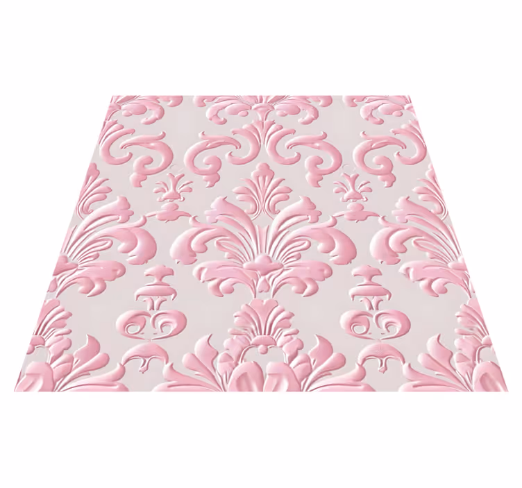 Tapete vinílico vintage com padrão rosa - TenStickers