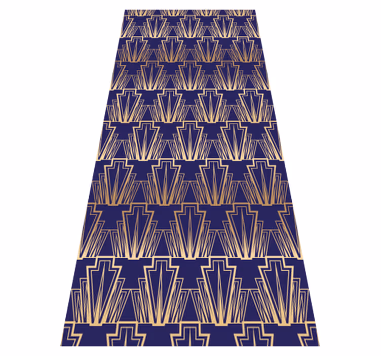 Tapete vinílico vintage com padrão decorativo dourado - TenStickers