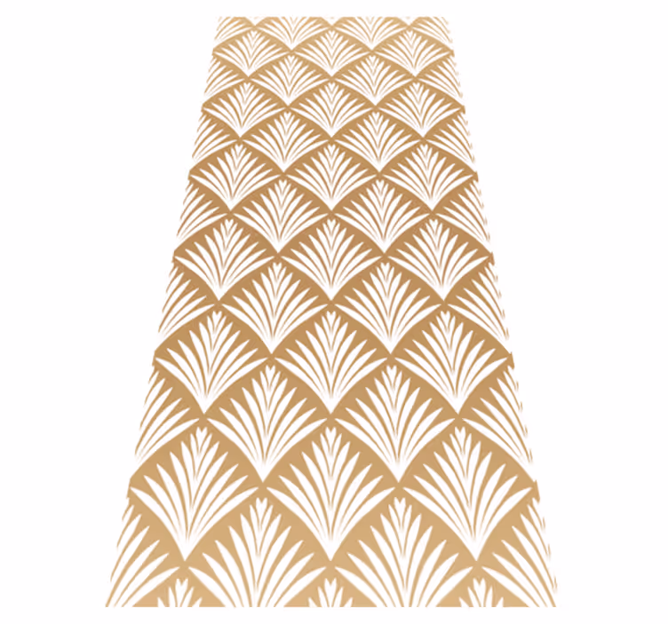 Tapete vinílico vintage folhas douradas estilo decorativo - TenStickers