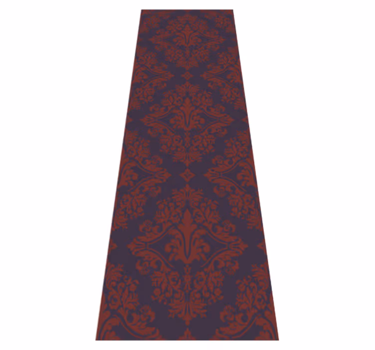 Tapete vinílico vintage padrão vermelho e roxo - TenStickers