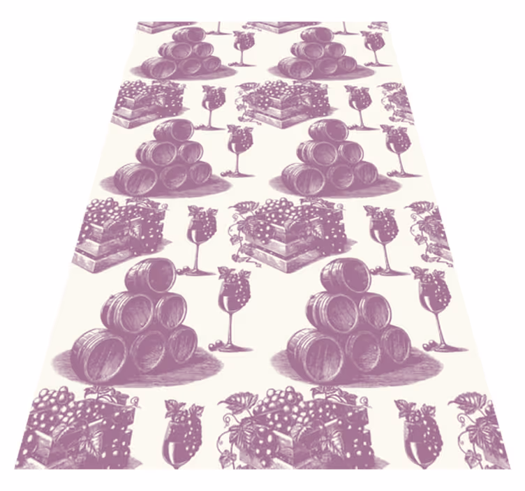 Tapete vinílico vintage padrão francês em violeta - TenStickers