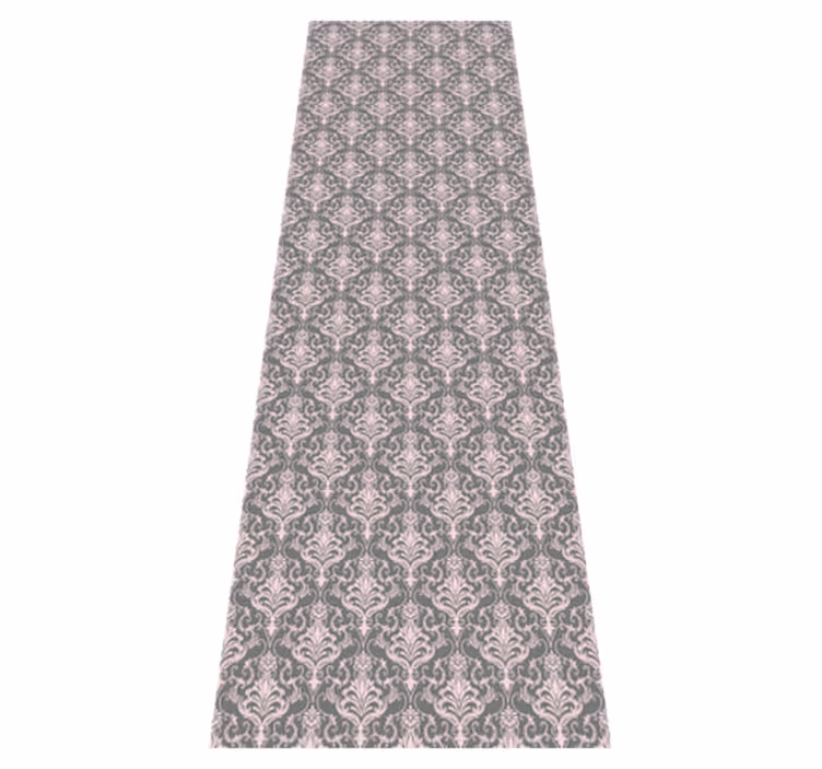 Tapete vinílico vintage com padrão de linhas cinza e rosa - TenStickers