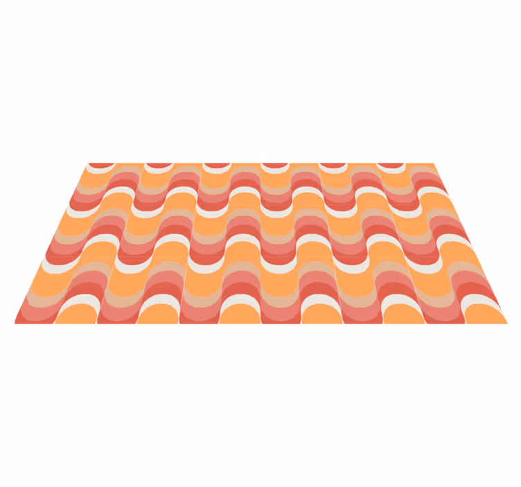 Tapete vinílico vintage ondas dos anos 70 - TenStickers