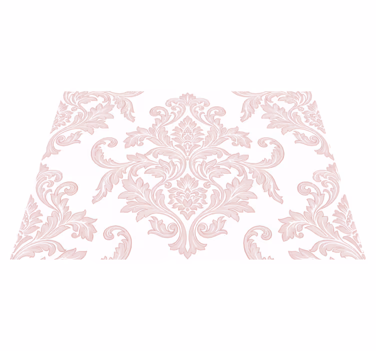 Tapete vinílico vintage paisley damasco blush - TenStickers